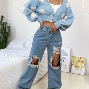 Blue Cloud Cardigan only